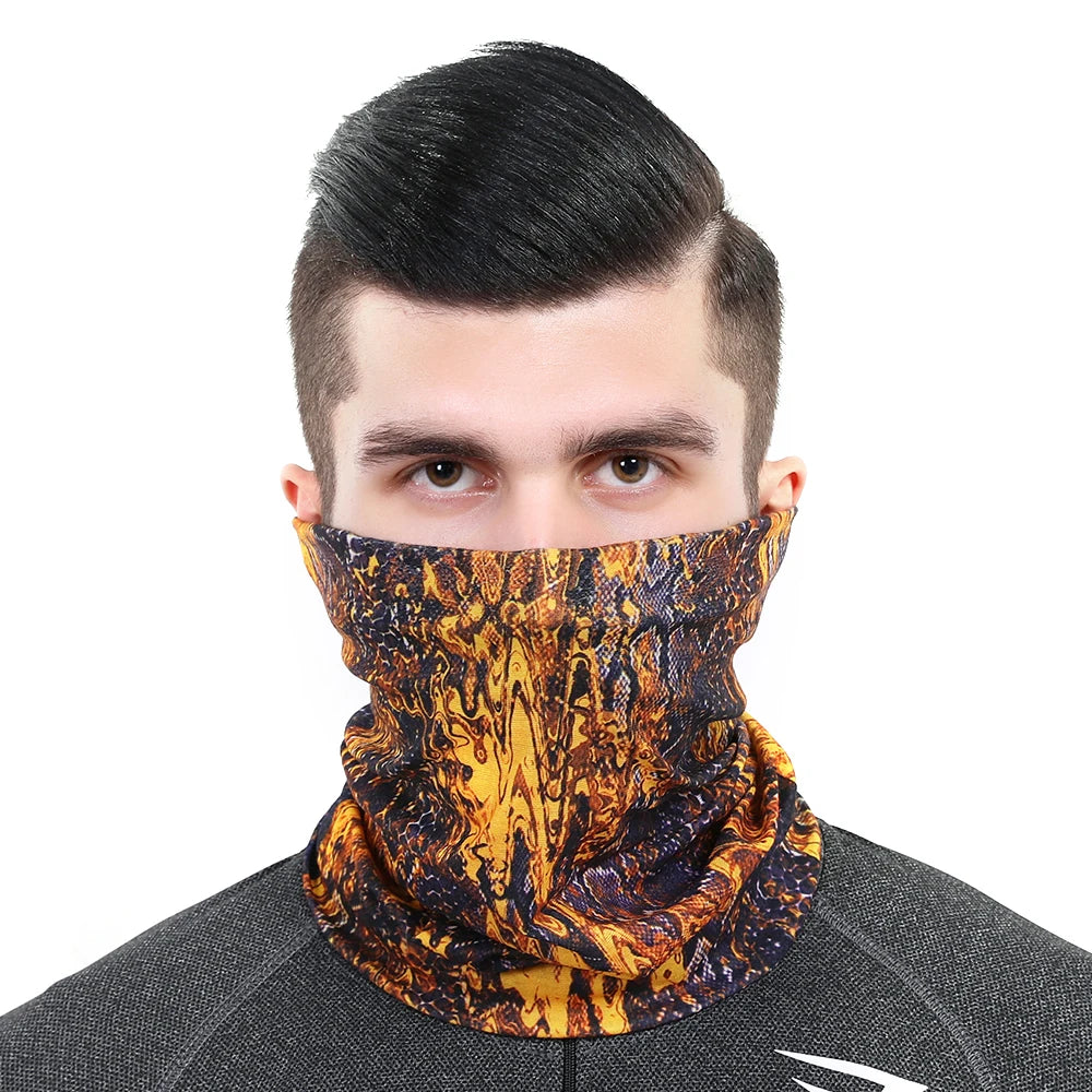 Beautiful Leopard Print Headdress Deporte Sport Face Mask For Women Cycling Bandanas Tube Headband Female Balaclava Head Scarf