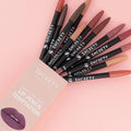 12pcs Professional Lip Liner Pens Set 12 Colors Matte Non-Stick Nude Lipstick Pencils Long-Lasting Moisturizing Lip Makeup Kit