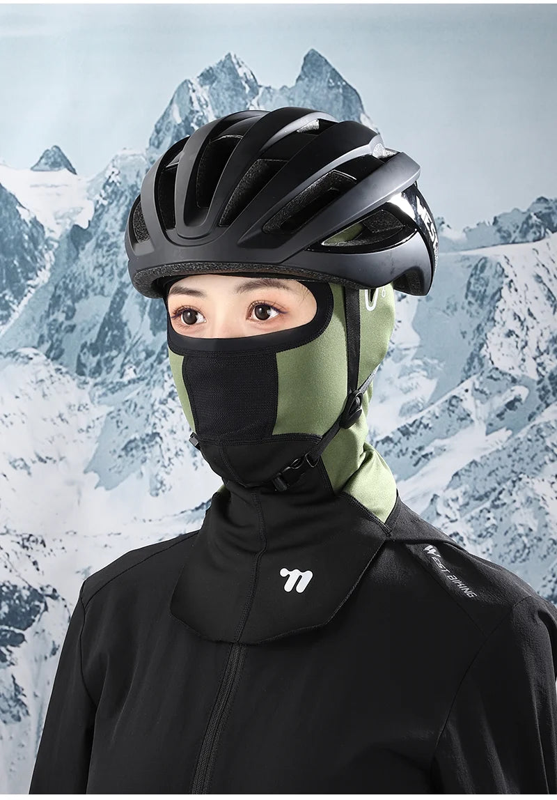 WEST BIKING Winter Warm Cycling Cap Windproof Thermal Bicycle Motorcycle Balaclava Men Women Running Skiing Scarf Full Face Mask