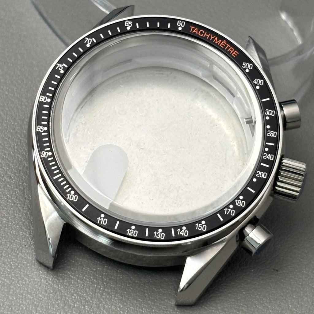 39.7mm VK63 case moon metal case chronograph case bezel,VK63 Business watch sealed back moon watch mission moon mod