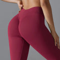 Outdoor Seamless Sports Leggings High Waist Quick-drying Yoga Running Fitness Pants Women's Peach Hip-lifting Leggings Sports