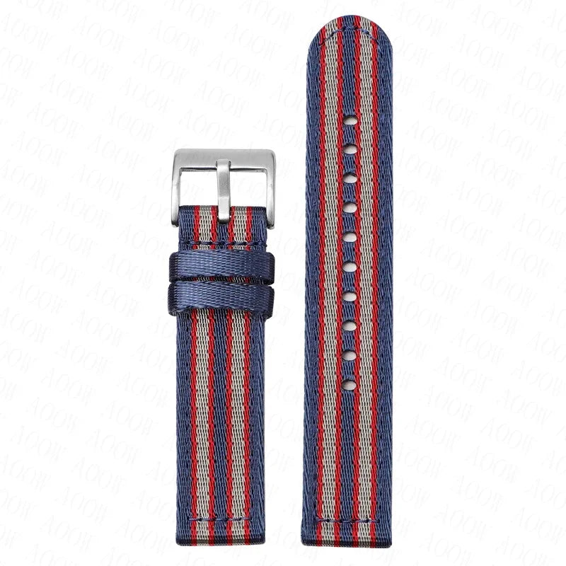18mm 20mm 22mm 24mm Soft Nylon Strap for Omega Seamaster 007 Men Women Quick Release Canvas Replace Watch Band for Seiko Casio