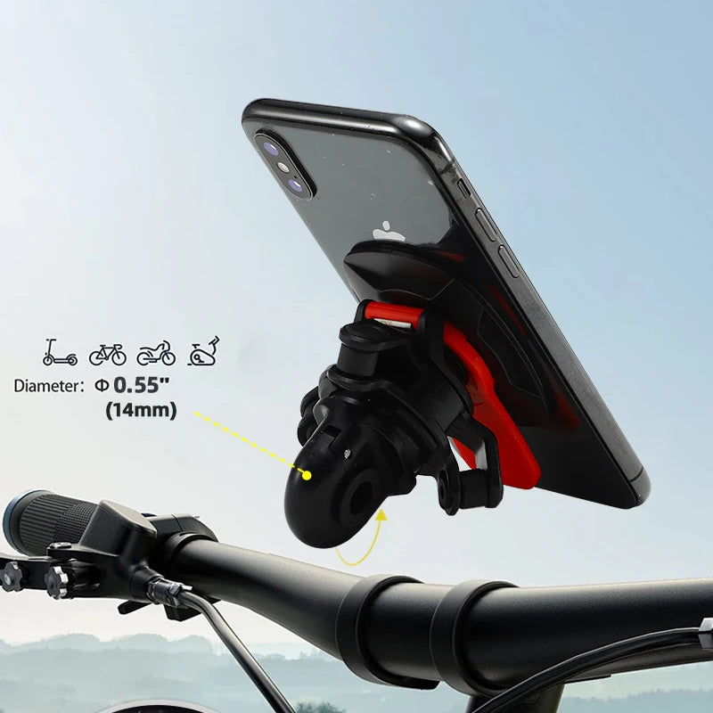 Mirrored Bike/Motorcycle Phone Mount - Quick Install & Secure