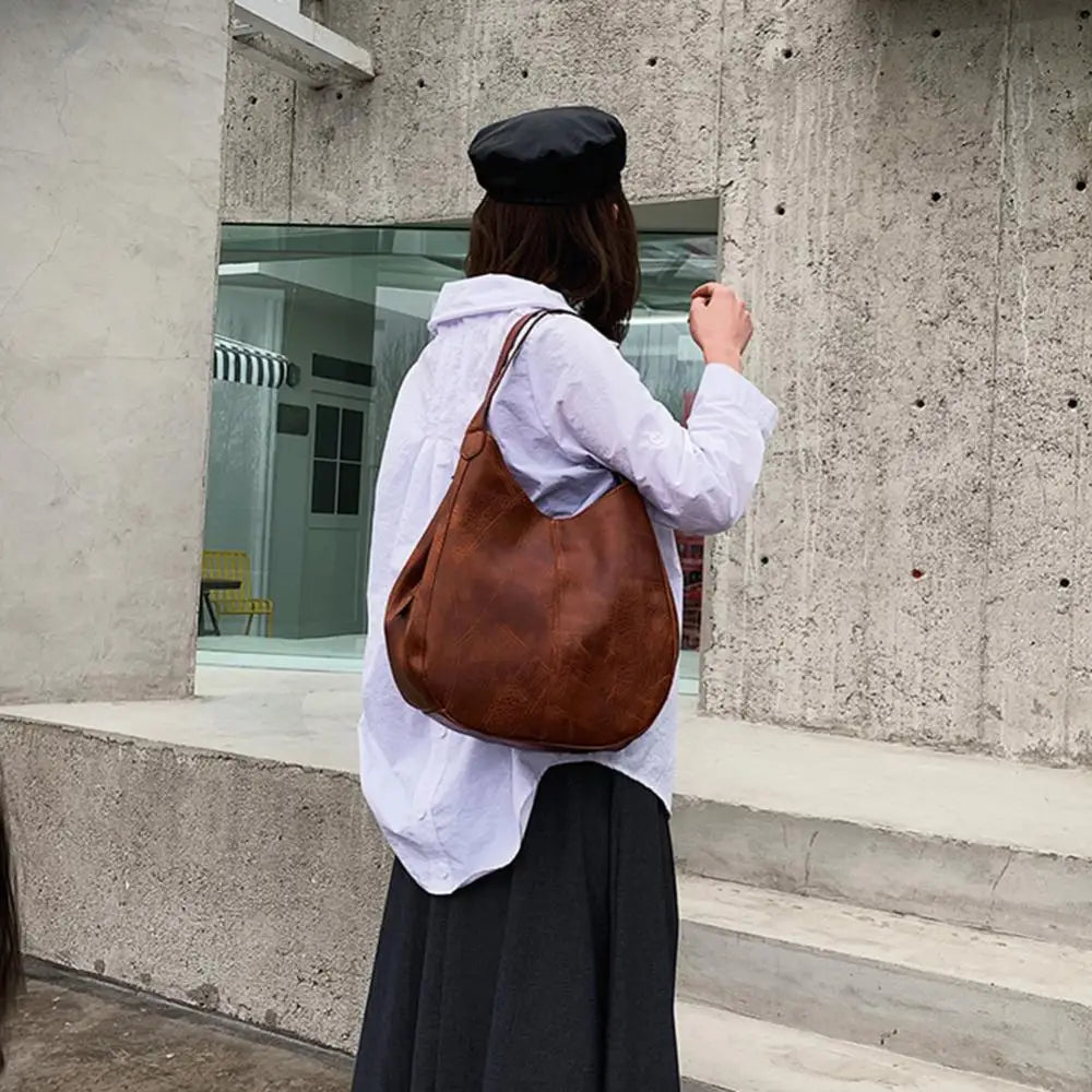 Women's Handbags Vintage Luxury Leather Shoulder Bag Designers Large Bag Modern Fashion Brand Female