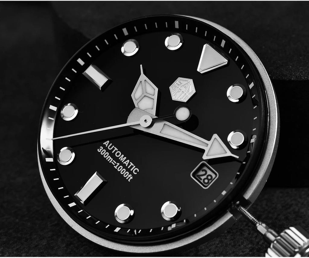 San Martin 40mm Enamel Dial YN55 Men Diver's Automatic Mechanical Watch 3H Date BGW-X1 30Bar Waterproof Montre Homme SN0009D