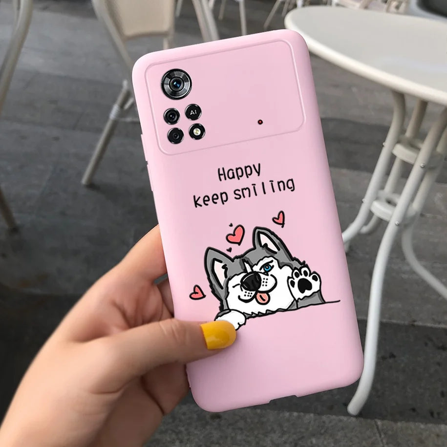 Cute Love Heart Phone Case For Xiaomi Poco X4 Pro 5G Cover Soft Silicone Matte Funda For Xiaomi Poco X4 M4 Pro 4G 5G Bumper 2022