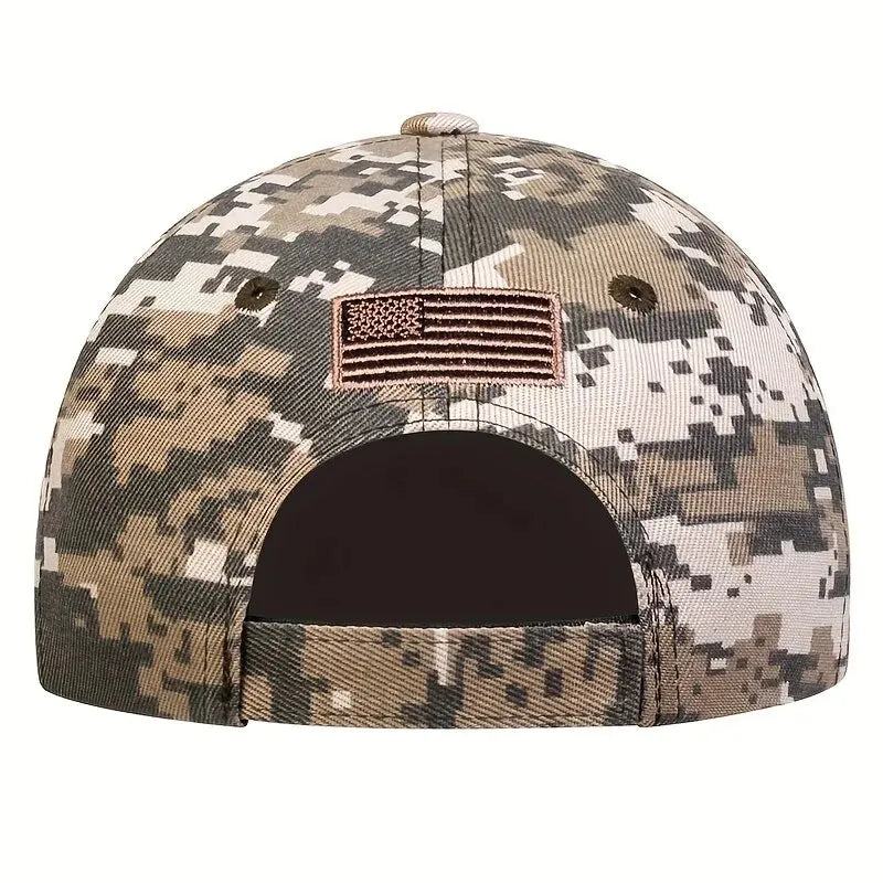 Unisex Army Flag of The United States Embroidery Baseball Caps Spring and Autumn Outdoor Adjustable Casual Hats Sunscreen Hat