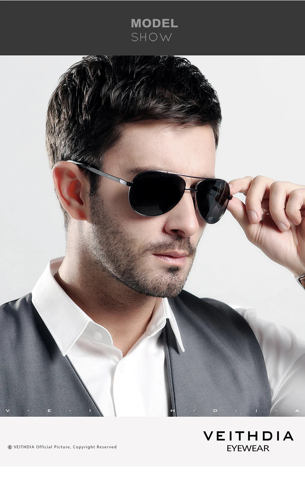 VEITHDIA Brand Sunglasses Men Polarized UV400 Sun Glasses Outdoor Sports Driving Male Women Eyewear Accessories For Female 1306