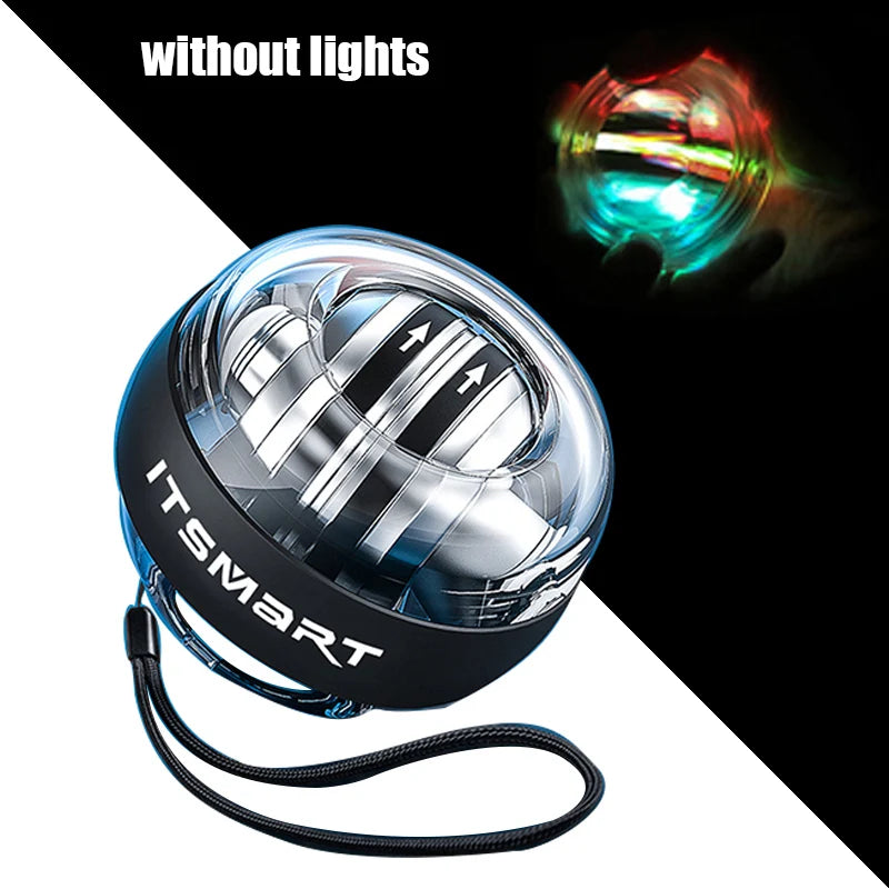 LED Wrist Ball Centrifuge Gyro Wrist Press Automatic Start Range Gyro Ball Arm Hand Muscle Strength Forearm Trainer Fitness Equi