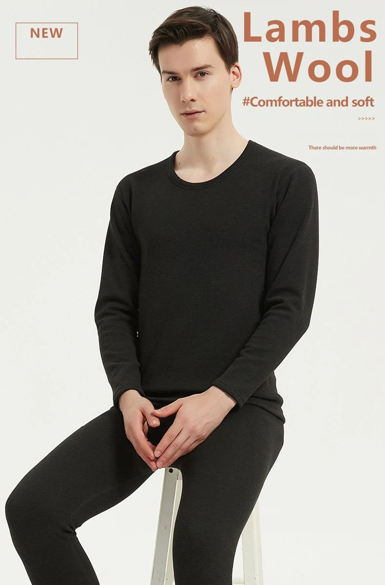 Winter Thermal Underwear Set Men Women Thickened Keep Warm for Cold Weather Long Sleeve Thermos Underwear Bottoming Top Pants