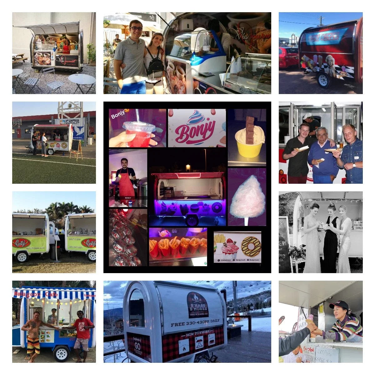 Cheap Mobile Kitchen Trailer Fully Equipped Food Truck Mini Food Cart For Coffee And Snacks Use