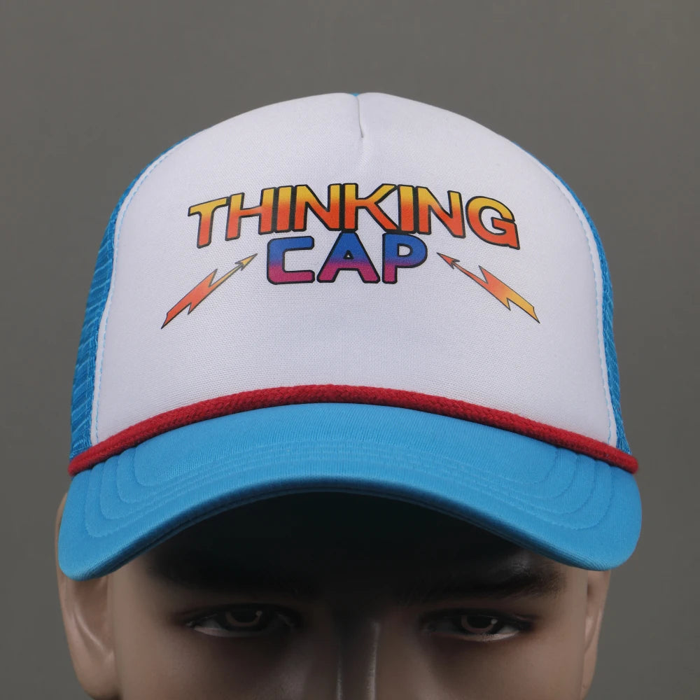 Anime Caps Season 4 Dustin Hat Baseball Cap Retro Mesh Trucker Thinking Cap Accessories