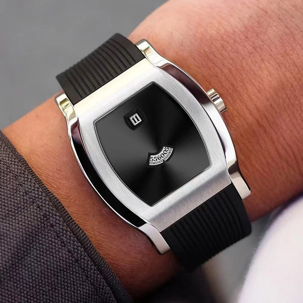 Luxury New Fashion Specht & Söhne Retro Square Men's Watch Seagull Jump Hour Mechanical Watches Sapphire Crystal 50M Waterproof