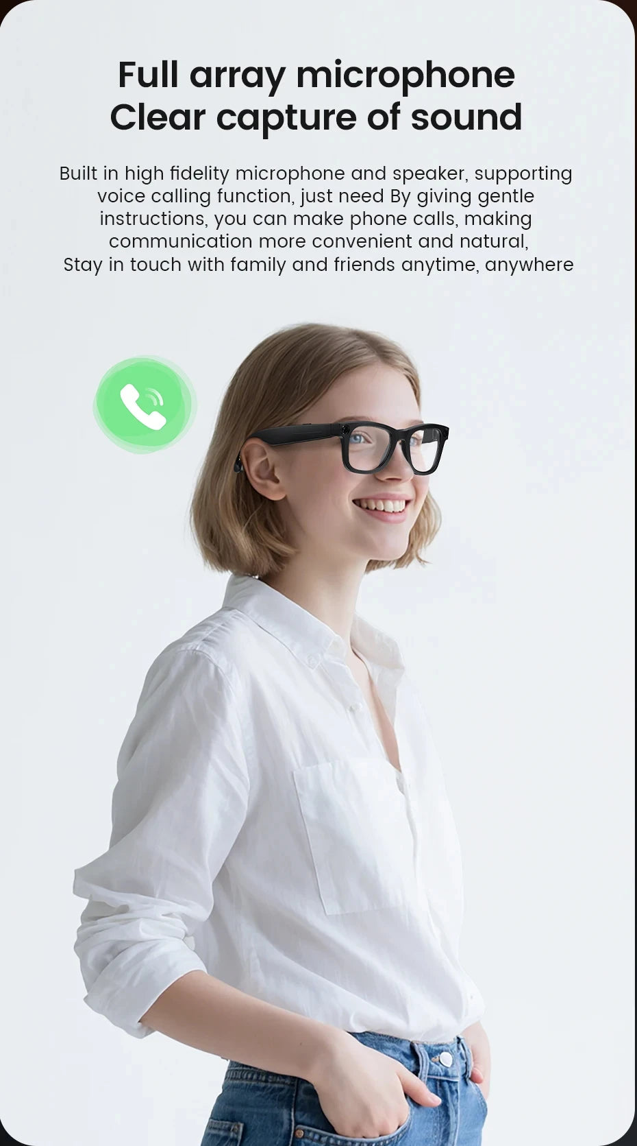 2026 AI Smart Glasses: AI Voice Translation, Video, Bluetooth Call, Music Touch Photochromic Lenses Hands-free, Universal Gift