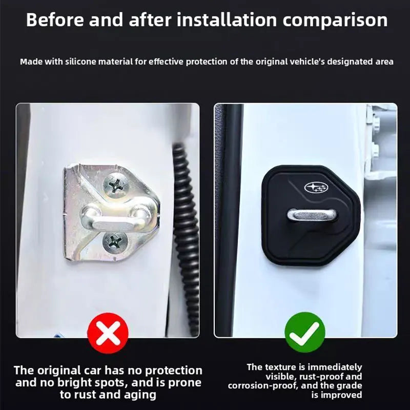 Anti-collision Car Door Lock Protection Cover For Subaru Impreza Forester Outback Legacy Crosstrek XV Leone WRX Solterra Levorg