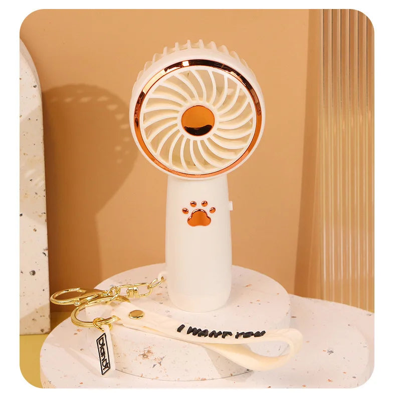 Summer Cute Cartoon Fan - Mini Portable USB Charging Handheld for Students, Outdoor Adventures & Cooling Comfort