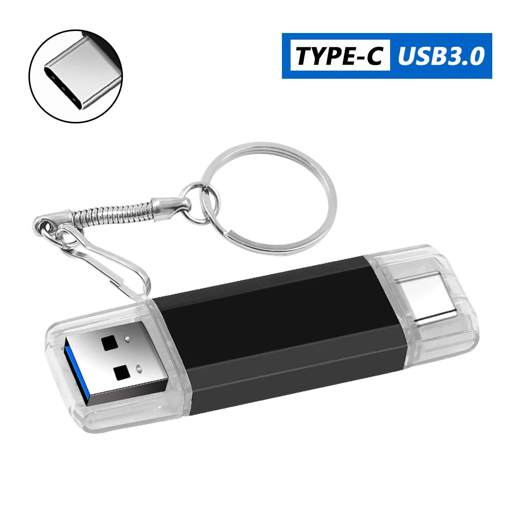 OTG Usb Stick Type C Pen Drive 128 GB 64 GB 32 GB 16 GB USB Flash Drive 3.0 Pendrive Hoge Snelheid Pendrive Voor Type-C Apparaat