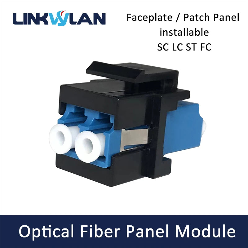 Linkwylan Fiber Optic LC Duplex SC Simplex Keystone Adapter Modular Coupler Singlemode OS2 Multimode OM3