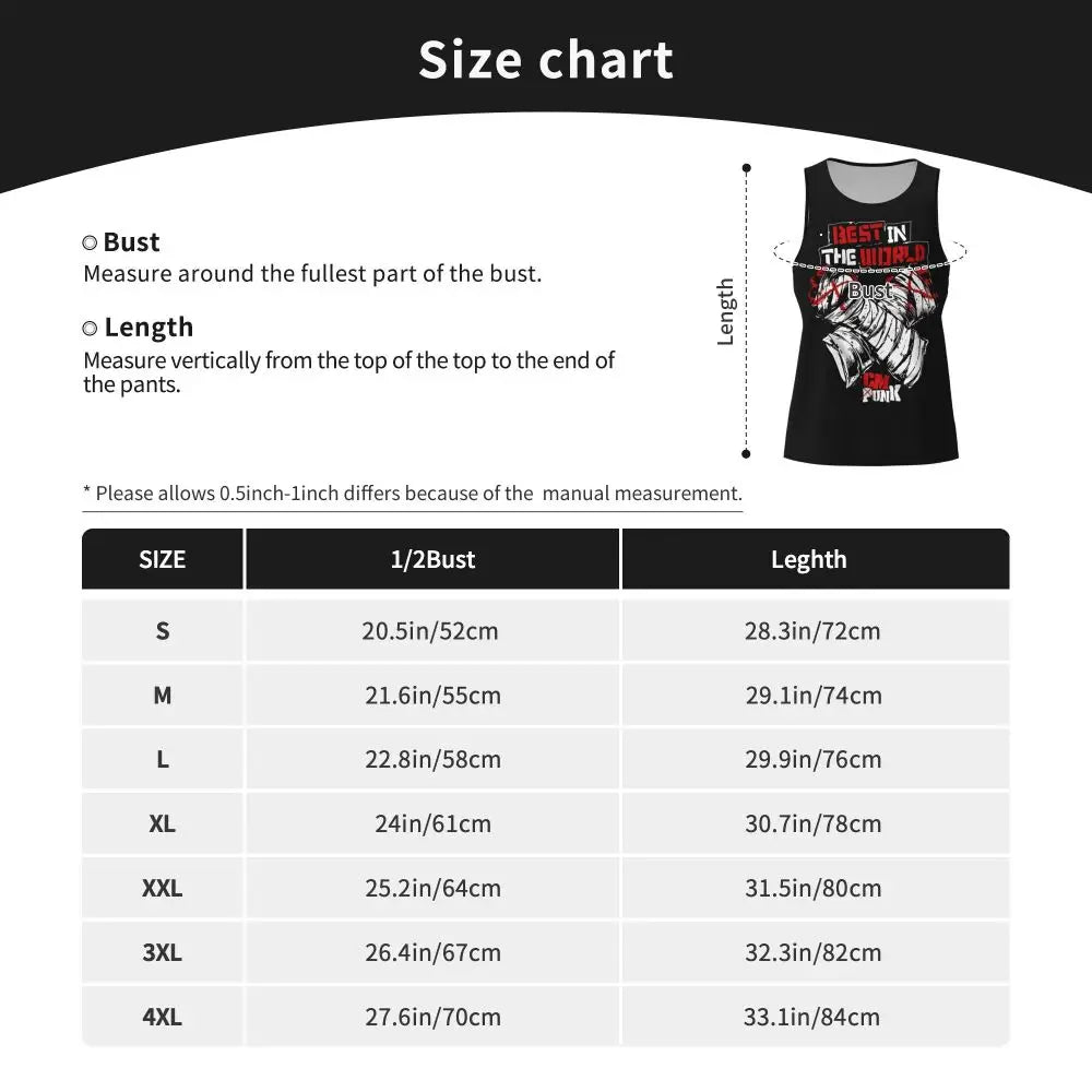 Graphic Wrestling CM Punk Best In The World Workout Tank Tops Sleeveless Shirt Bodybuilding Fitness Gym Compression Vest
