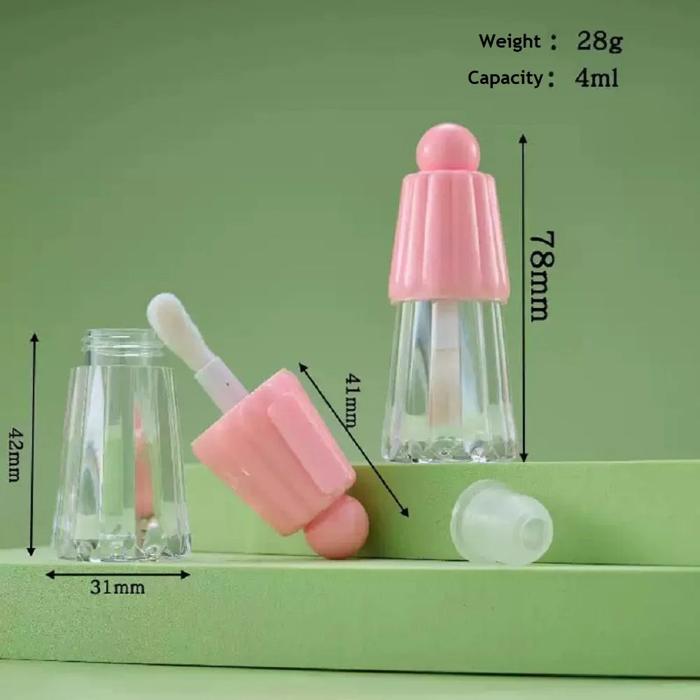 4ML Empty Lip gloss tubes Pudding Shape DIY Lip Balm Bottle Lipstick Cosmetic Packing Containers