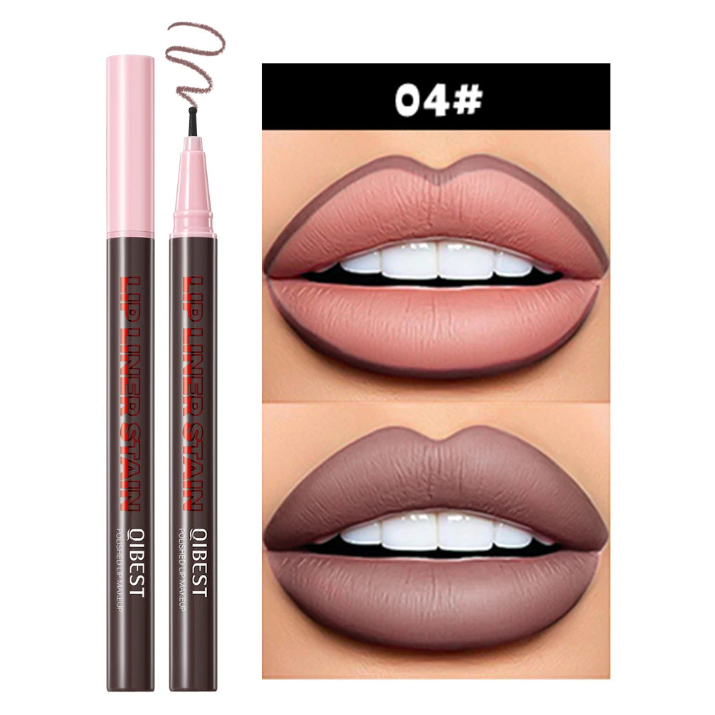 Matte Liquid Lip Liner Pen Sponge Tip Dyeing Lip Gloss Waterproof Long Lasting Lipstick Pencil Sexy Lips Contour Makeup Cosmetic