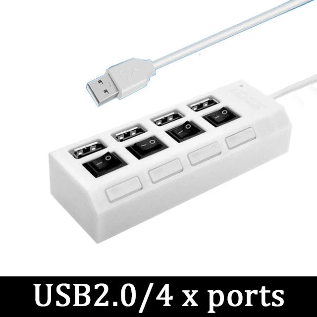 4/7 Port Multi USB 3.0 Power Adapter USB Splitter Hub USB Hub 2.0 USB Multiple Expander Switch 30CM Cable Hub Docking Stations