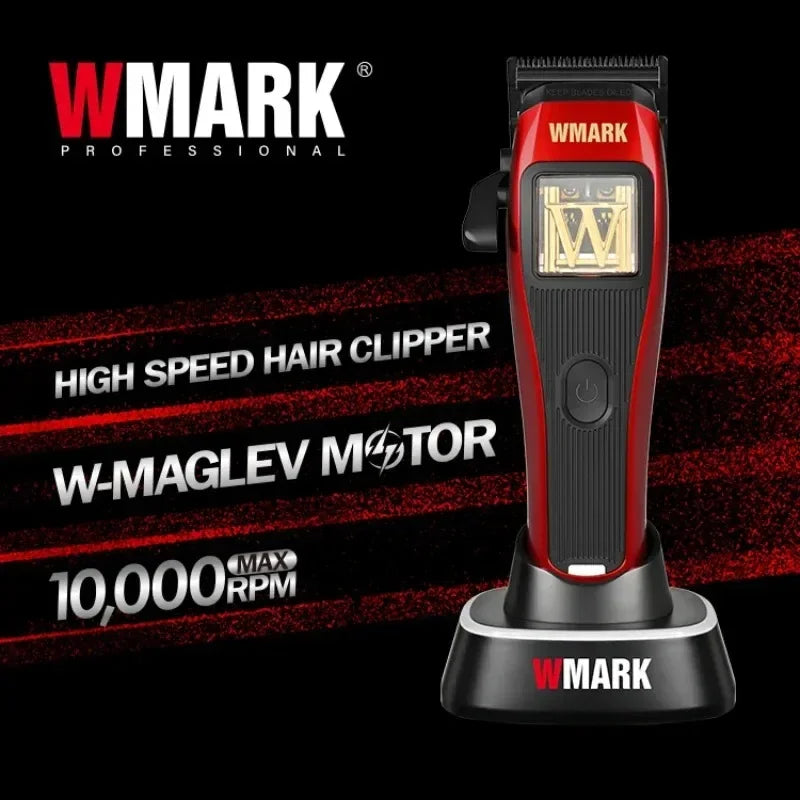 High Speed 10000RPM WMARK NG-X1  Professional Hair Clipper with Charge Base Hair Trimmer For Man Barber Haircut Machines 9V