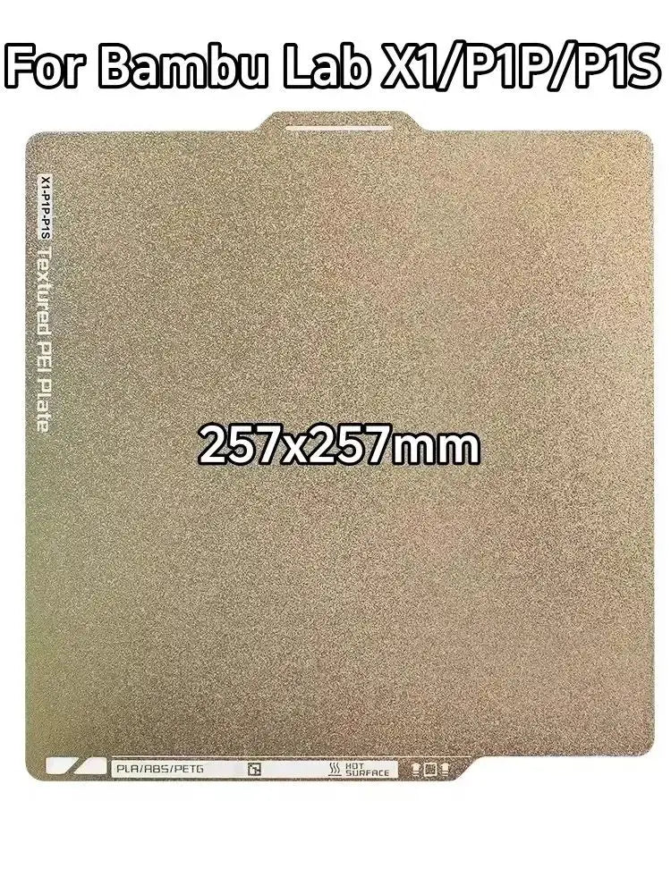 257x257mm Build Plate For Bambu Lab X1/P1P/P1S Texture Double Sided PEI Spring Steel Sheet For Bamboo Lab 3D Printer Accessories