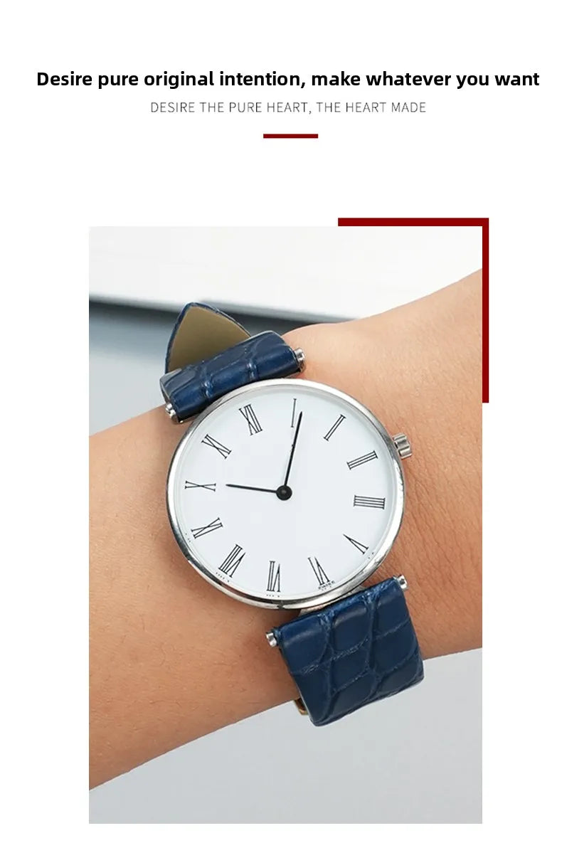 Alligator wacth strap Ultra Thin 12 13 14 15 16 18 20 22mm men women Black Brown Blue Crocodile Leather watchband For any brands
