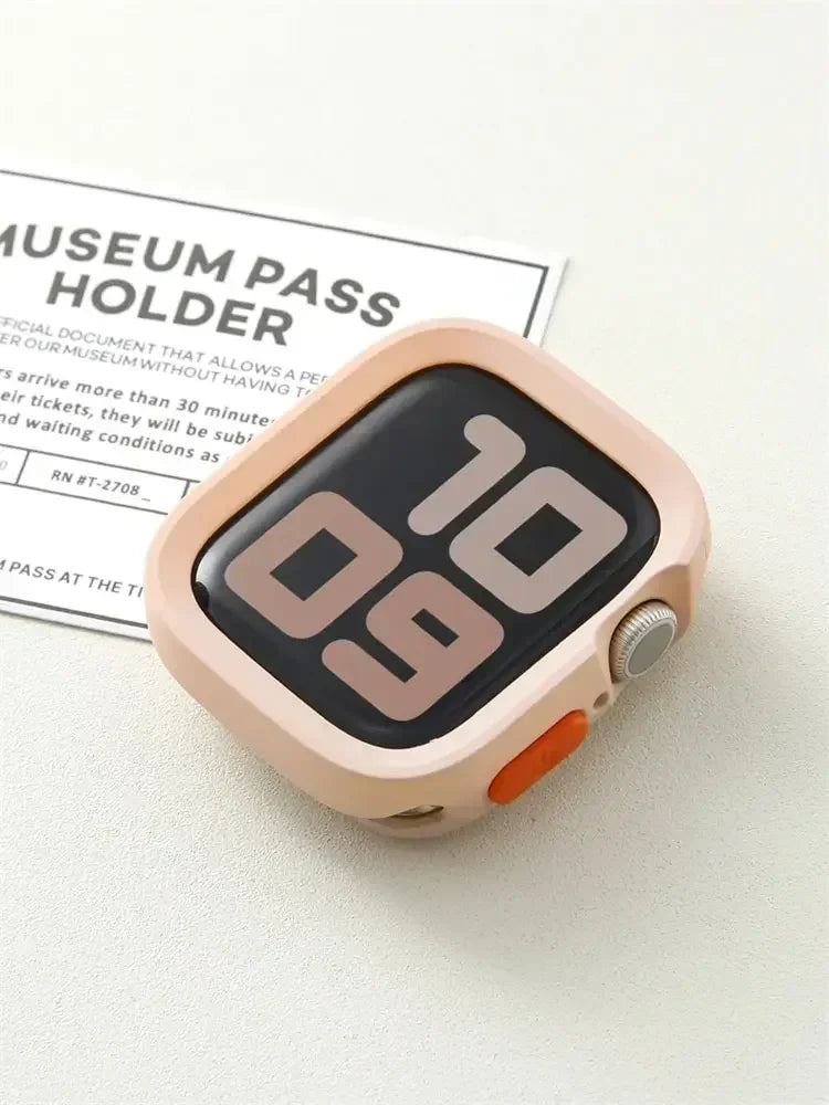 Bumper Soft Silicone Case For Apple Watch 9 8 7 6 SE 5 Sport Anti-drop Matte Cover For iwatch Ultra 49mm 41mm 40mm 44mm 45 mm