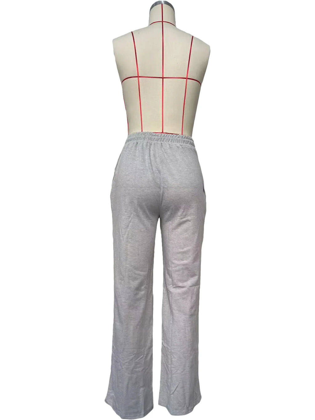 Women Pants Lace Up Ankle Length Loose Pants High Waist Zipper Capris Tracksuit Elegant Party Y2k Mom Pockets Streetwear Casual