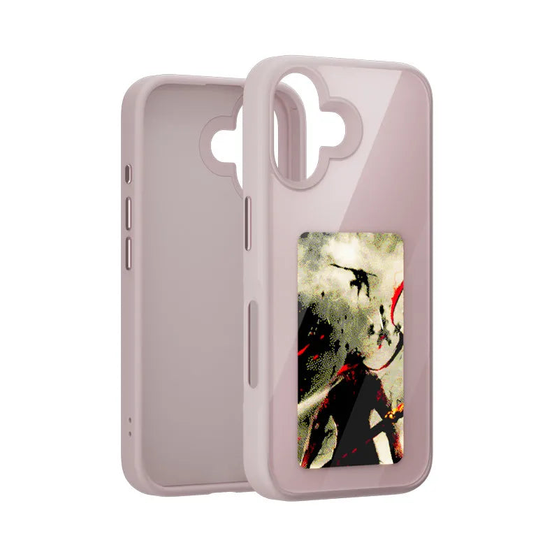 DIY Smart Eink Phone Case for iPhone 16 15 14 13 12 11 Pro Max NFC Ink Screen Phone Full Coverage Comprehensive Protection