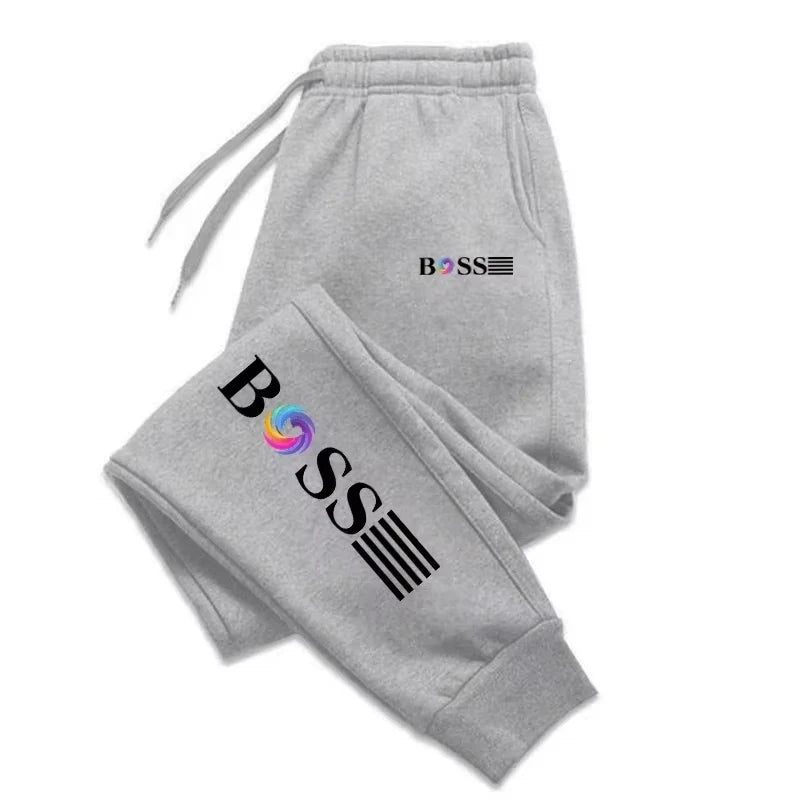 2025 New Men's Slow Running Sports Pants for Daily Leisure Boss Letter Pattern Printed Fitness Men's Sports Pants  joggers