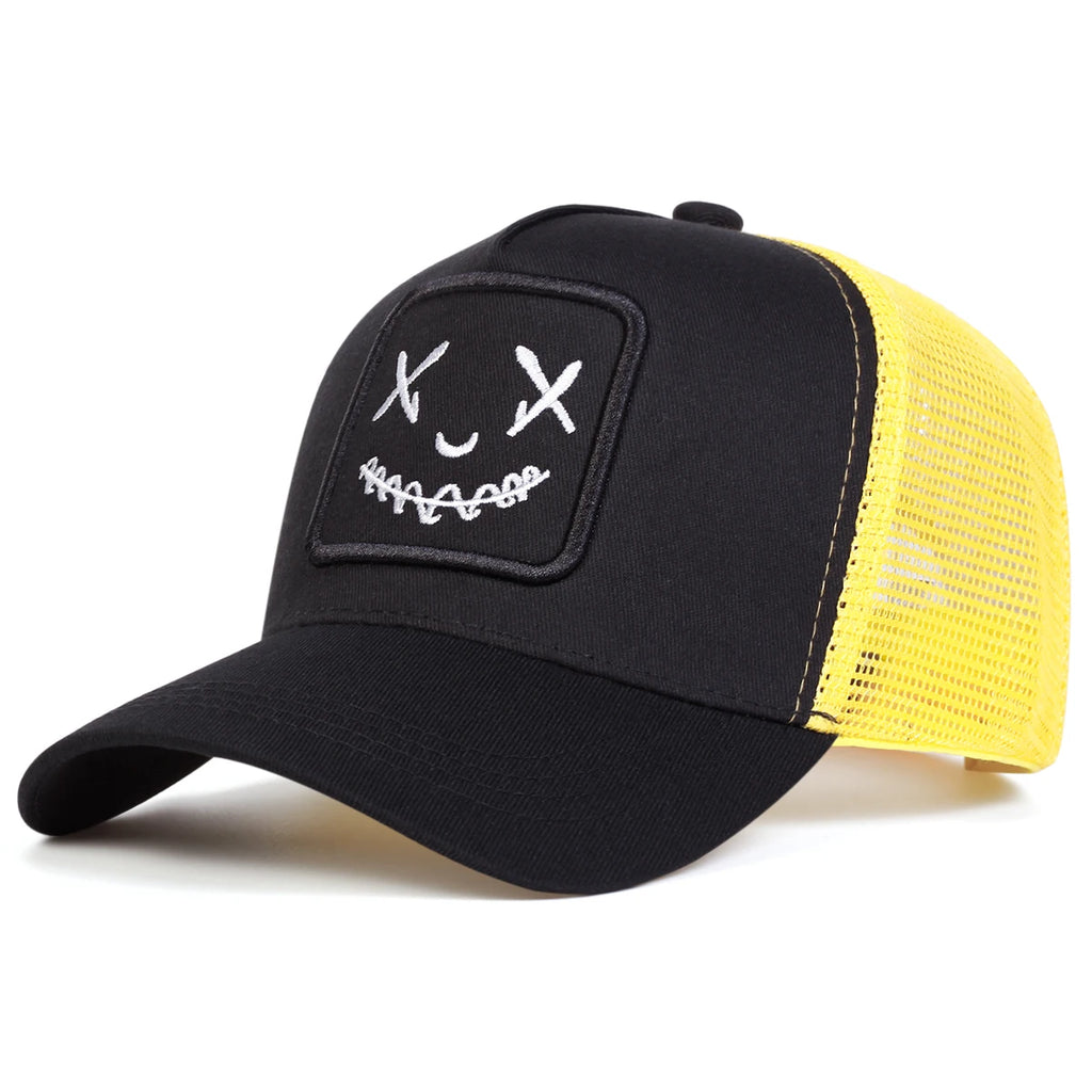 Unisex Personality Embroidery Baseball Net Caps Spring and Summer Outdoor Adjustable Casual Hats Sunscreen Hat Sports Golf Cap