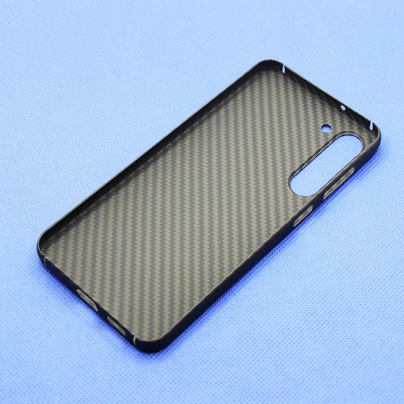 Case for Samsung Galaxy S23 S23+ Plus 600D Real Carbon Fiber Aramid Cell Mobile Phone Protective Cover Protection Shell