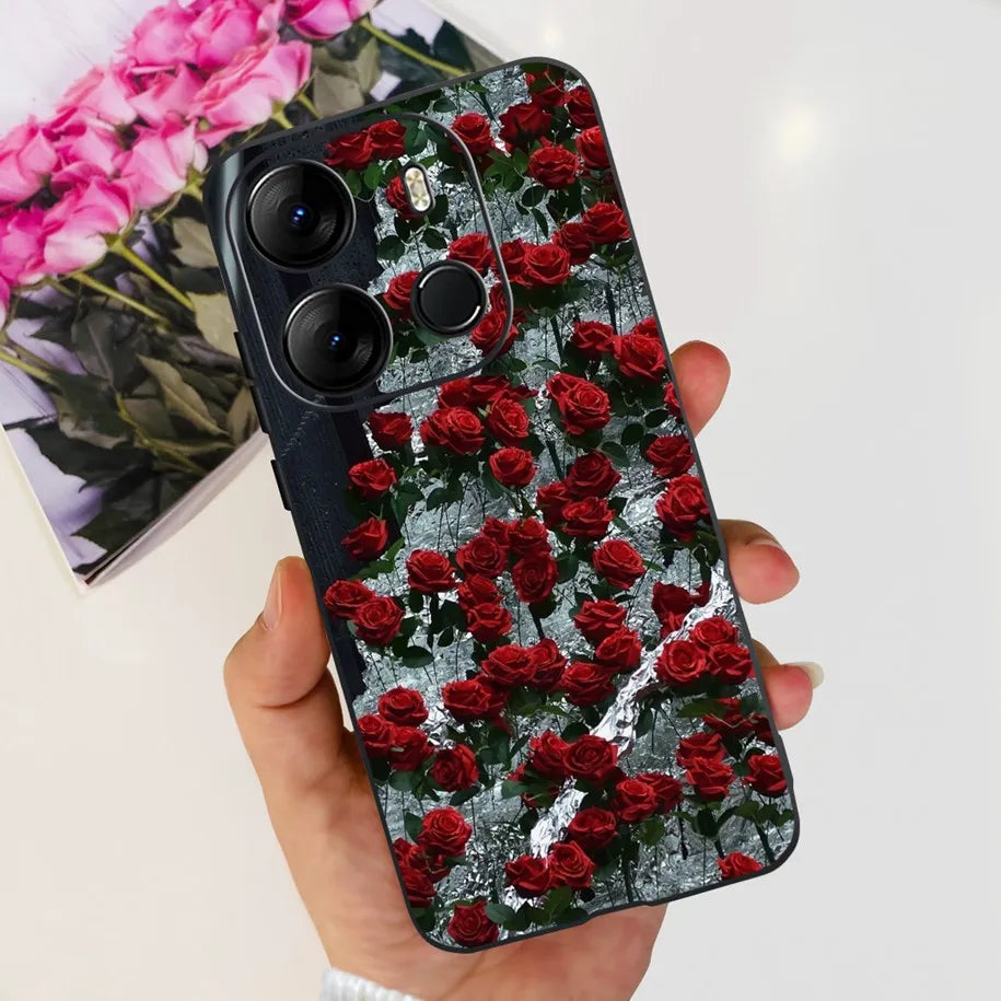 For Tecno Pop 7 Pro Pop7 Case Fashion Marble Soft Silicone Matte Coque For Tecno Spark Go 2023 Funda Pop7Pro BF6 BF7 BF7h Bumper