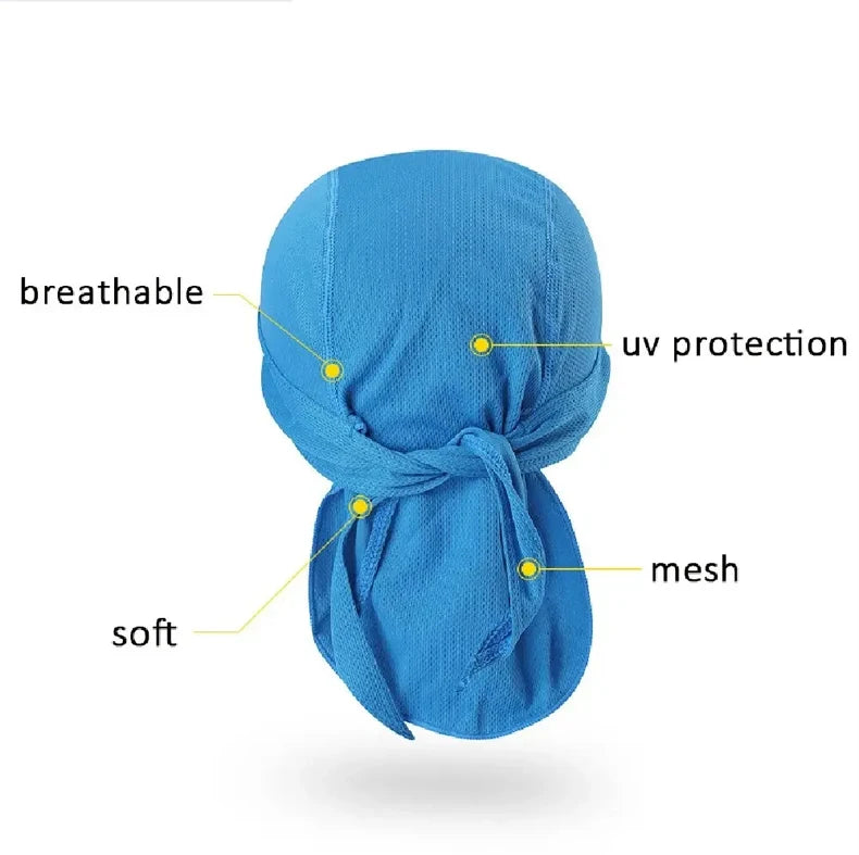 Quick Drying Cycling Cap Sunscreen Anti Sweat Headscarf Cap Men Women Bandanas Pirate Brimless Hat for MTB Running Outdoor Sport