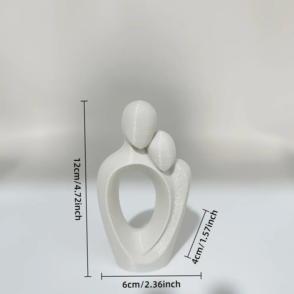 Couples Embrace Sculptural Ornaments, Love Themed Home Decor Suitable for Living Rooms, Desktops, and Holiday Decorations