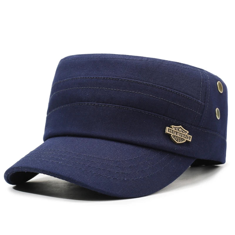 Solid Color Casual Minimalist Versatile Flat Top Hat for Sun Protection During Spring & Autumn Outdoor Activities