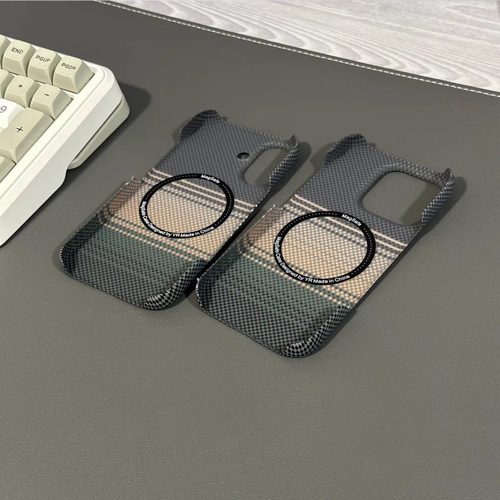 Frameless Carbon Fiber Starry Sky For Magsafe Magnetic Case For iPhone 17 Air 16 15 14 13 12 Pro Max Plus Wireless Charge Cover