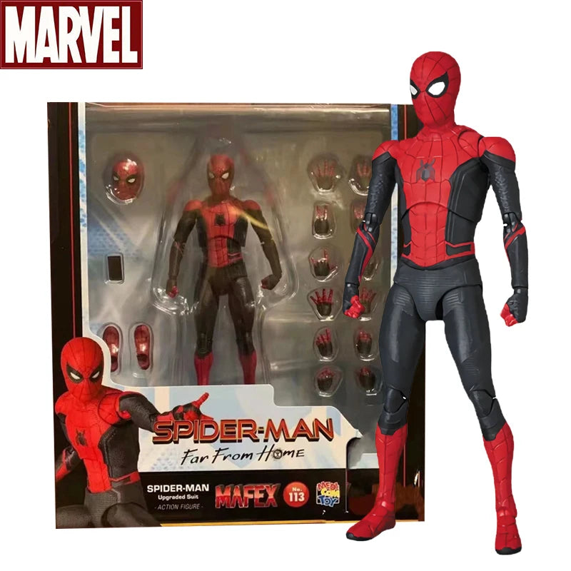 Mafex 103 Spider Man Action Figure Toys Spiderman Homecoming Deluxe Edition Multi-accessories Model Statue Doll Collectible Gift