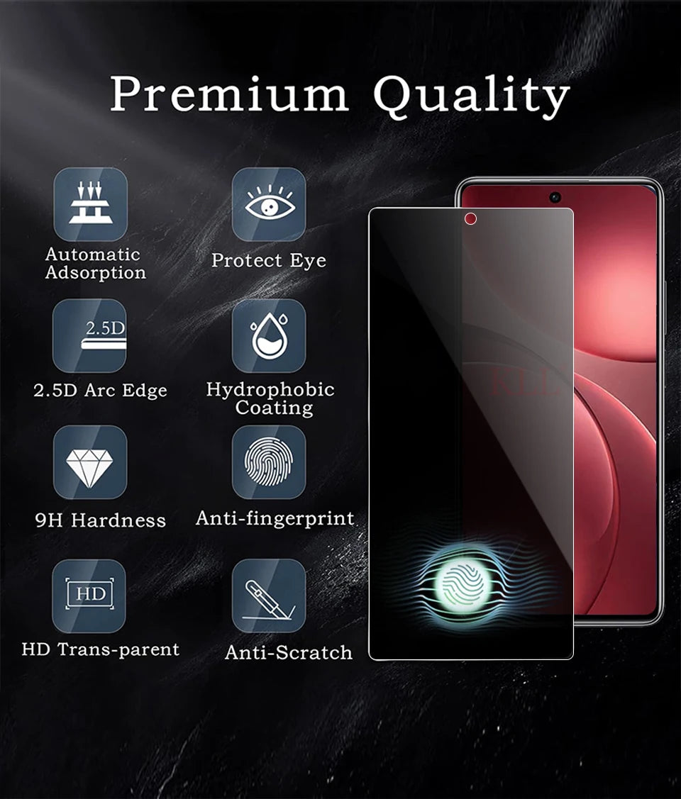 1-3pcs Privacy Tempered Glass for OPPO Find X9 Pro Anti Spy Screen Protector for OPPO Find X8 Ultra Thin Glass Unlock