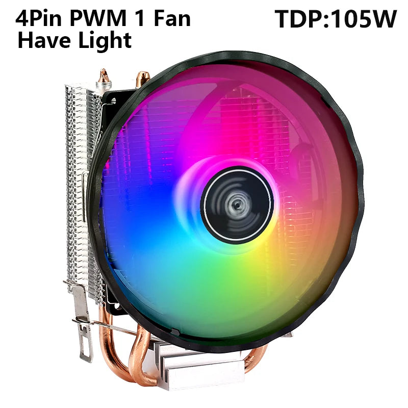 XUANFENG 120mm Fan CPU Cooler 2/4/6 Heat pipe 4pin/PWM Air-cooled Colorful lamp Compatible LGA1700 115x 1200 2011-3 x79 x99 AMD