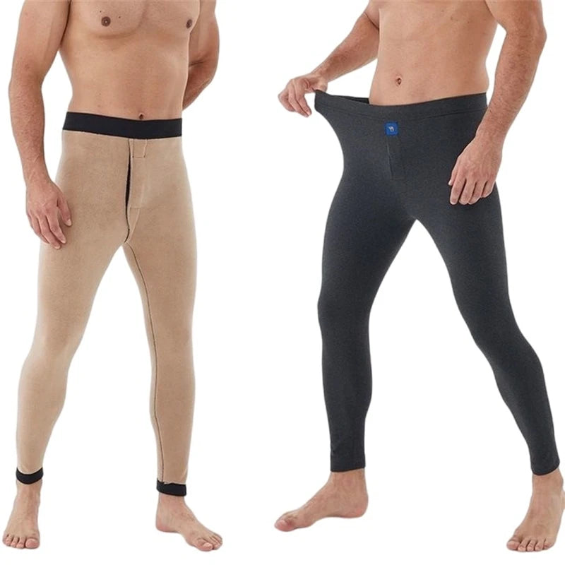 Thermal Underwear Men Winter Clothes Fleece Keep Warm Leggings Soft Underpants Also Can Sleepwear