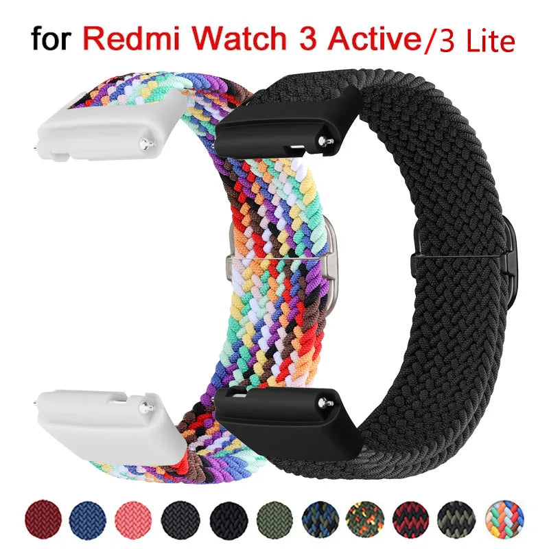 Braided Strap for Xiaomi Redmi Watch 3 active Straps accessories sport Nylon Breathable Replacement Correa for Redmi 3 Lite band