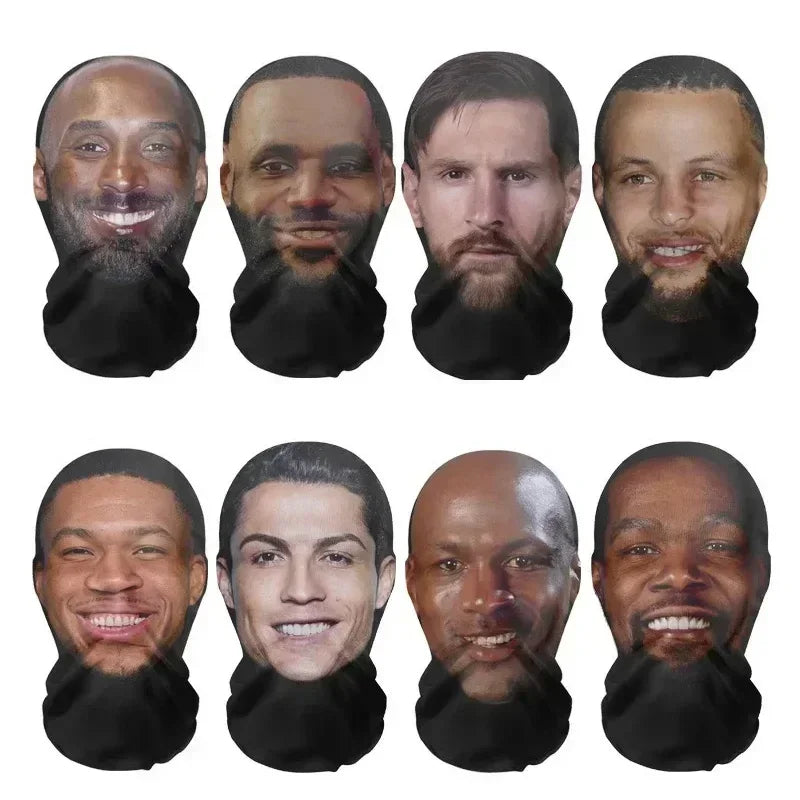 Kanye Mask 3D Printed Elastic Mesh Full Face Mask For Men Women Cosplay Headwear Hip Hop Fashion Balaclava Hood Hat Headgear