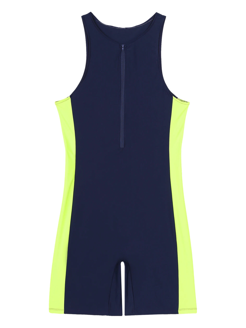 Men One-piece Swimwear Sleeveless Color Contrast Bodysuit Triathlon Wetsuit for Beach Pool Swimming Bathing Suits Male Swimsuits