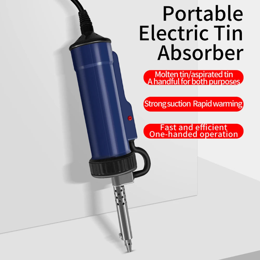 BBT-580 Automatic Vacuum Desoldering Pump 30W Electric Desoldering Gun Portable with 3 Suction Tip for Tin Removal and Soldering