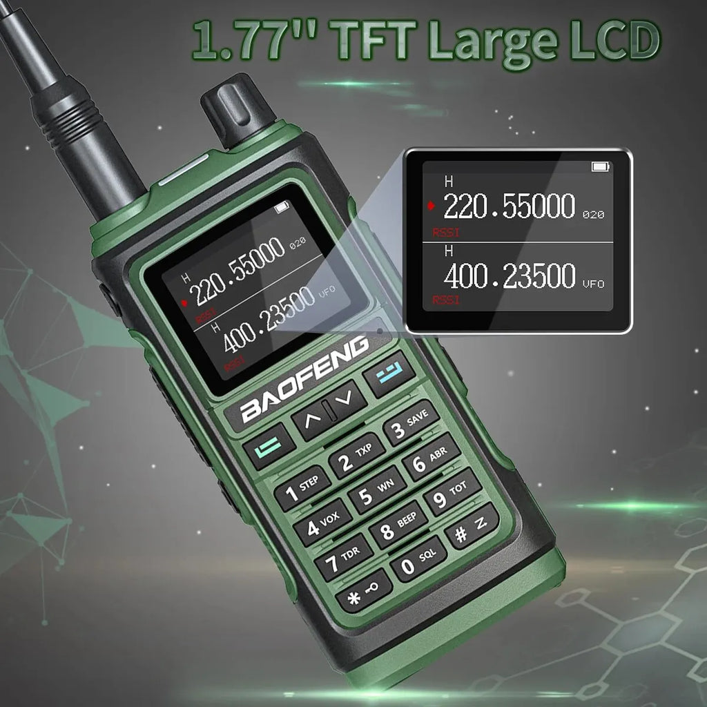 Baofeng UV 17 Pro Wireless Copy Frequency Walkie Talkie 16 KM Long Range Flashlight Type-C Charger Ham Radio UV 17 Pro L K5 5R