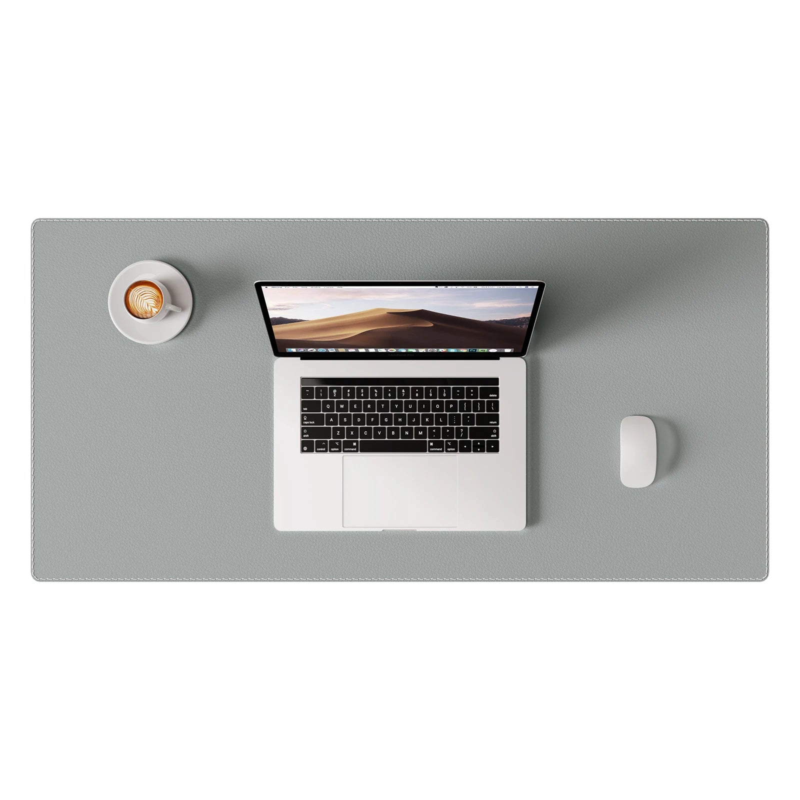 Desk Pad Protector, Mouse Pad, Office Desk Mat, Non-Slip with Stitched Edges PU Leather Desk Blotter for Office Home School